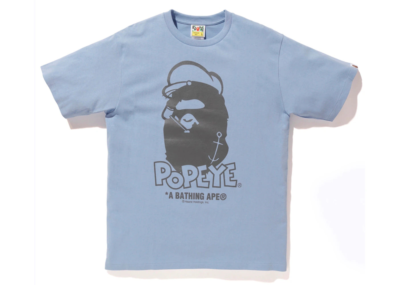 BAPE x Popeye Ape Head Tee Light Blue