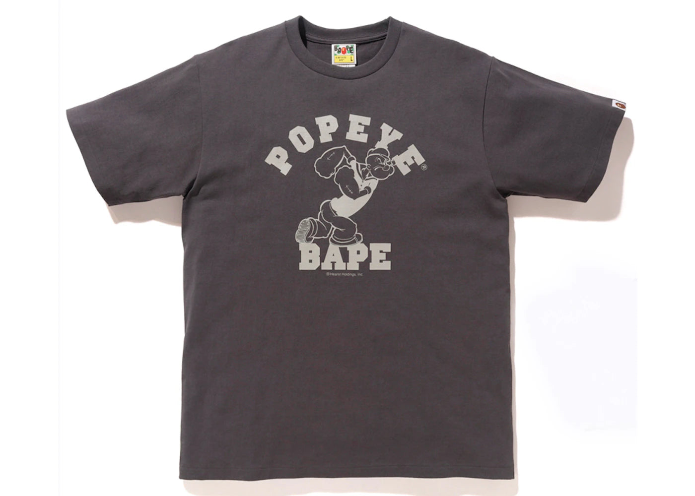 BAPE x Popeye College 1 Tee Charcoal