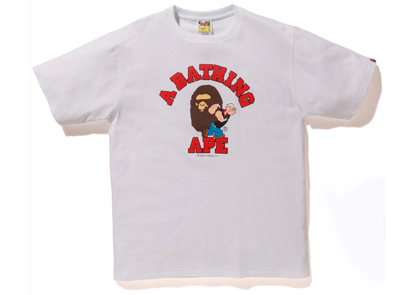 BAPE x Popeye College 2 Tee White