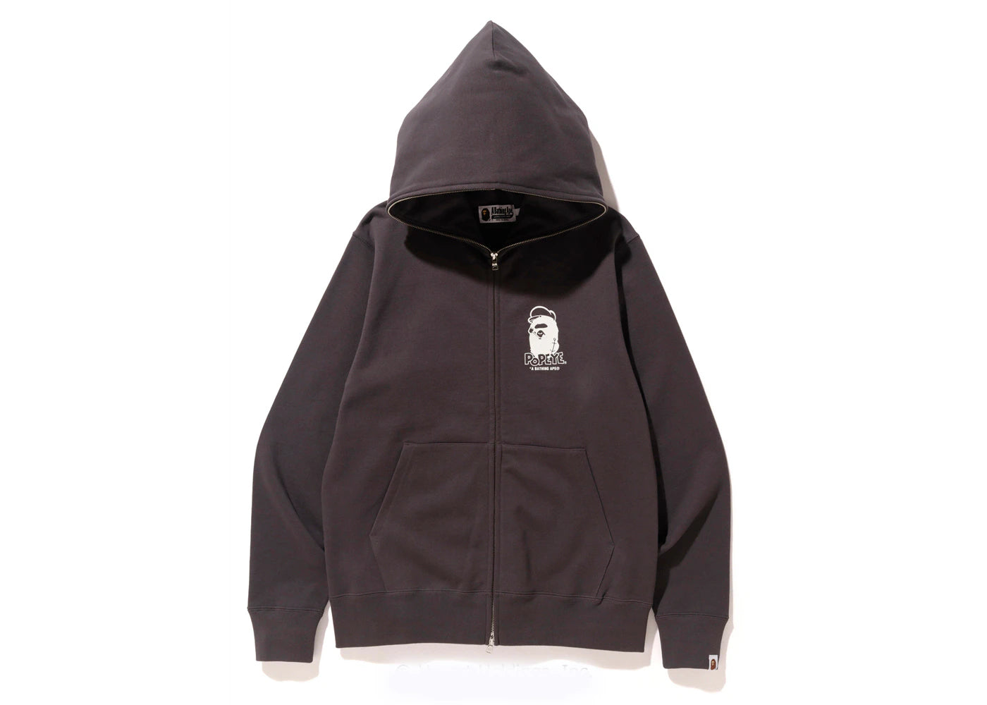 BAPE x Popeye Comic Full Zip Hoodie Charcoal