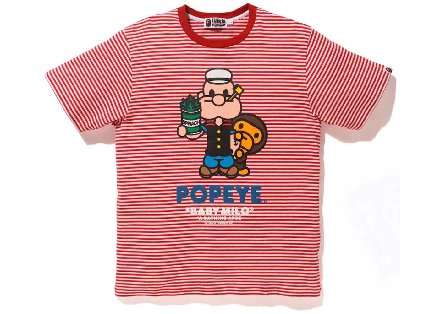 BAPE x Popeye Hoop Tee Red
