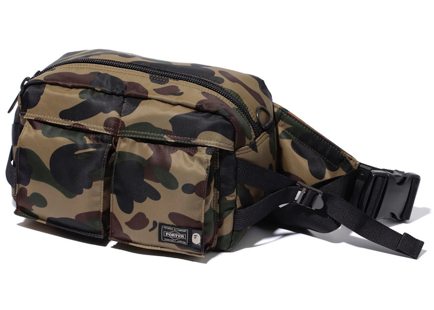 BAPE x Porter 1st Camo Waist Bag Green Camo