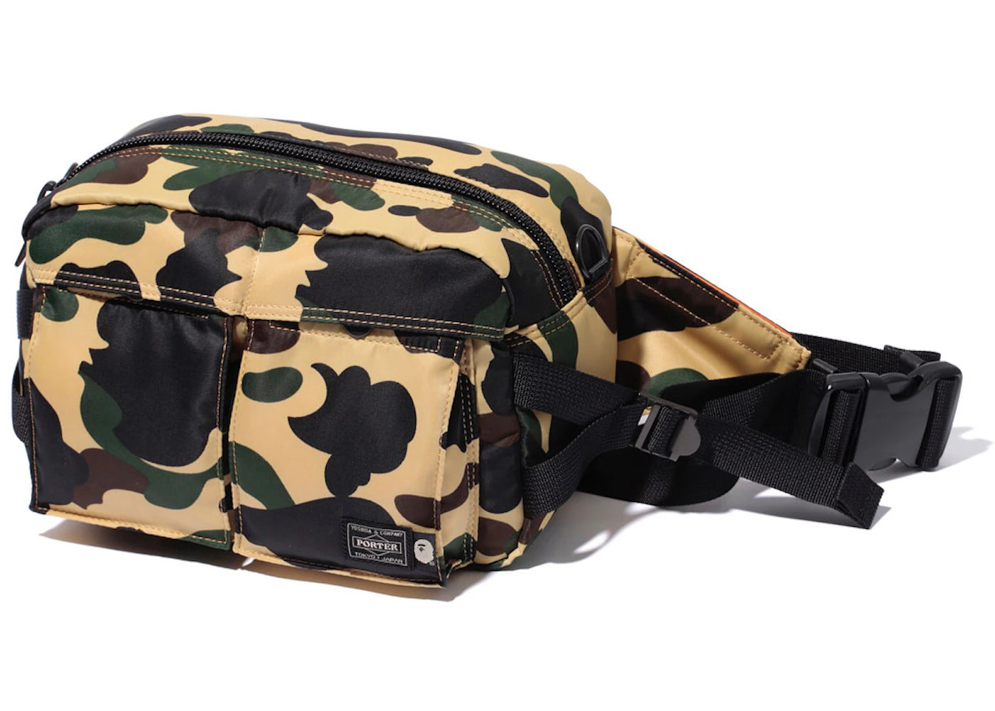 BAPE x Porter 1st Camo Waist Bag Yellow Camo
