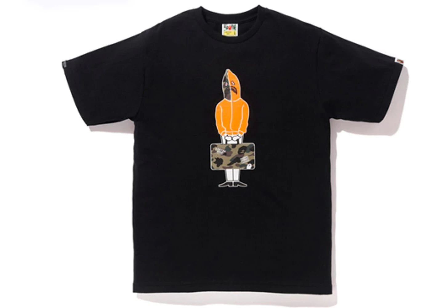 BAPE x Porter Stand Shark Hoodie Tee Black