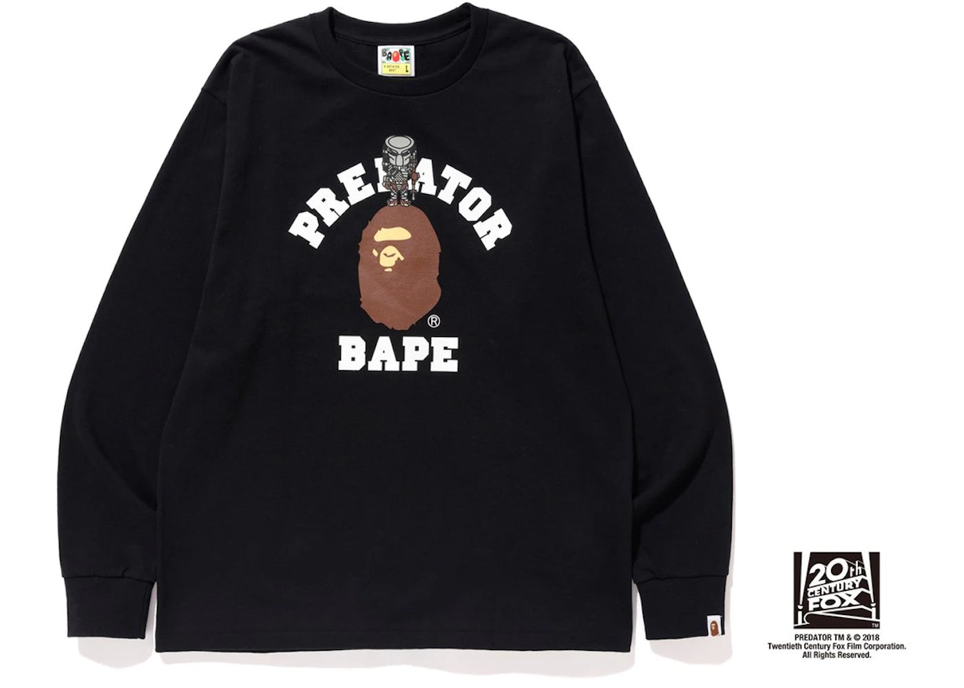 BAPE x Predator College Long Sleeve Tee Black