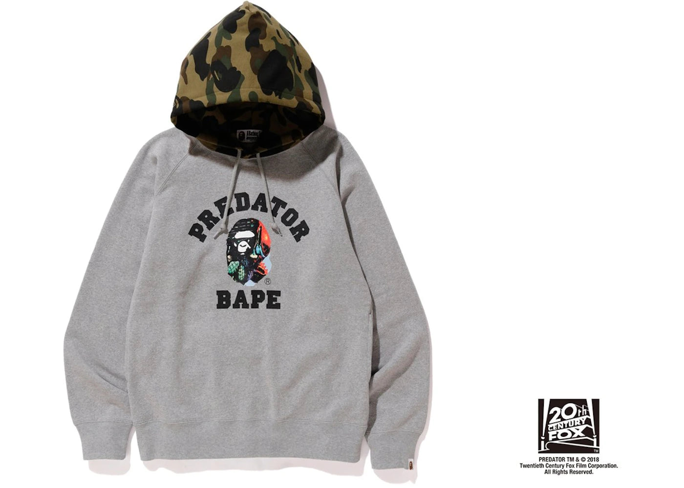 BAPE x Predator Pullover Hoodie Grey