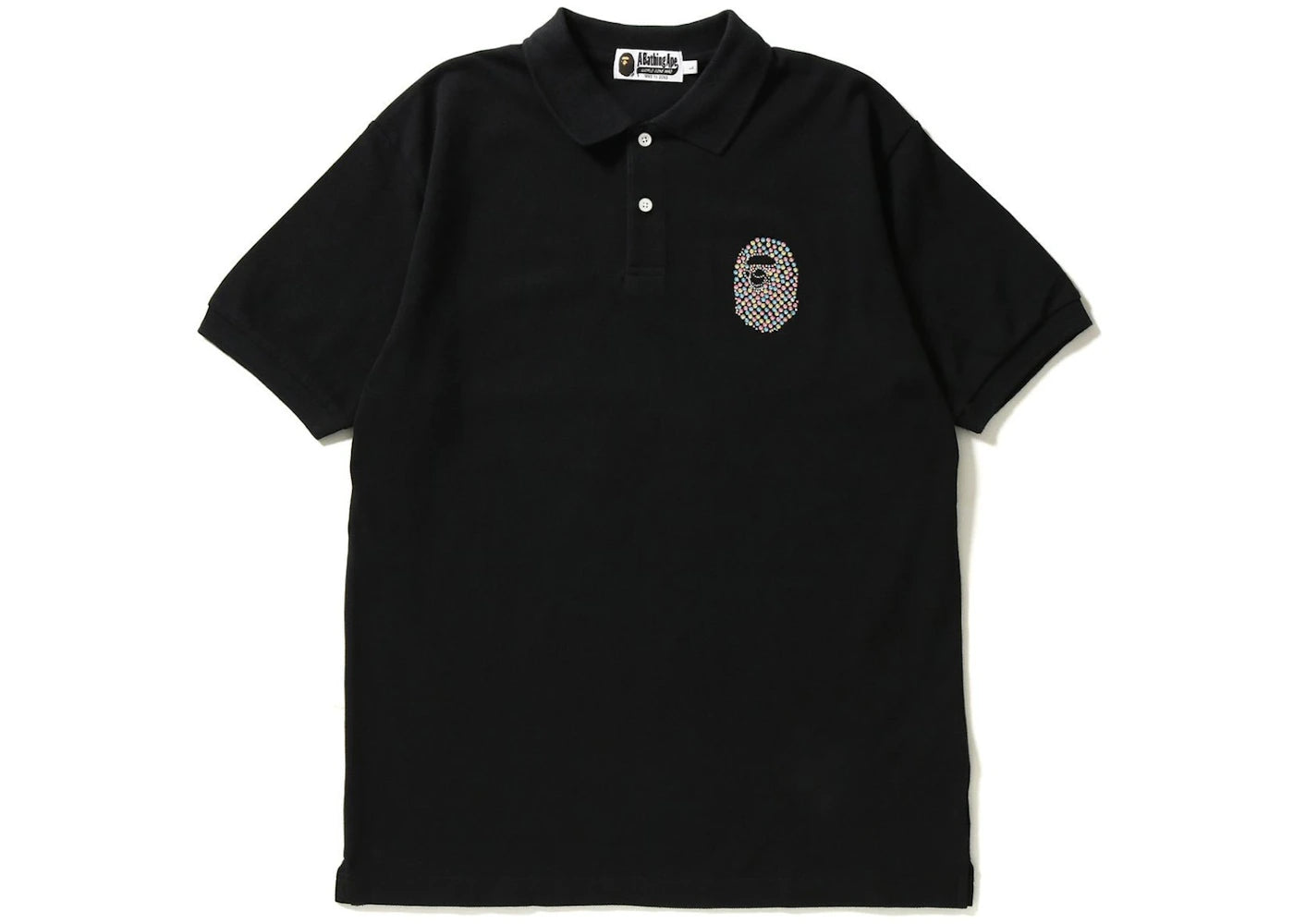 BAPE x Swarovski Large Ape Head Polo Black
