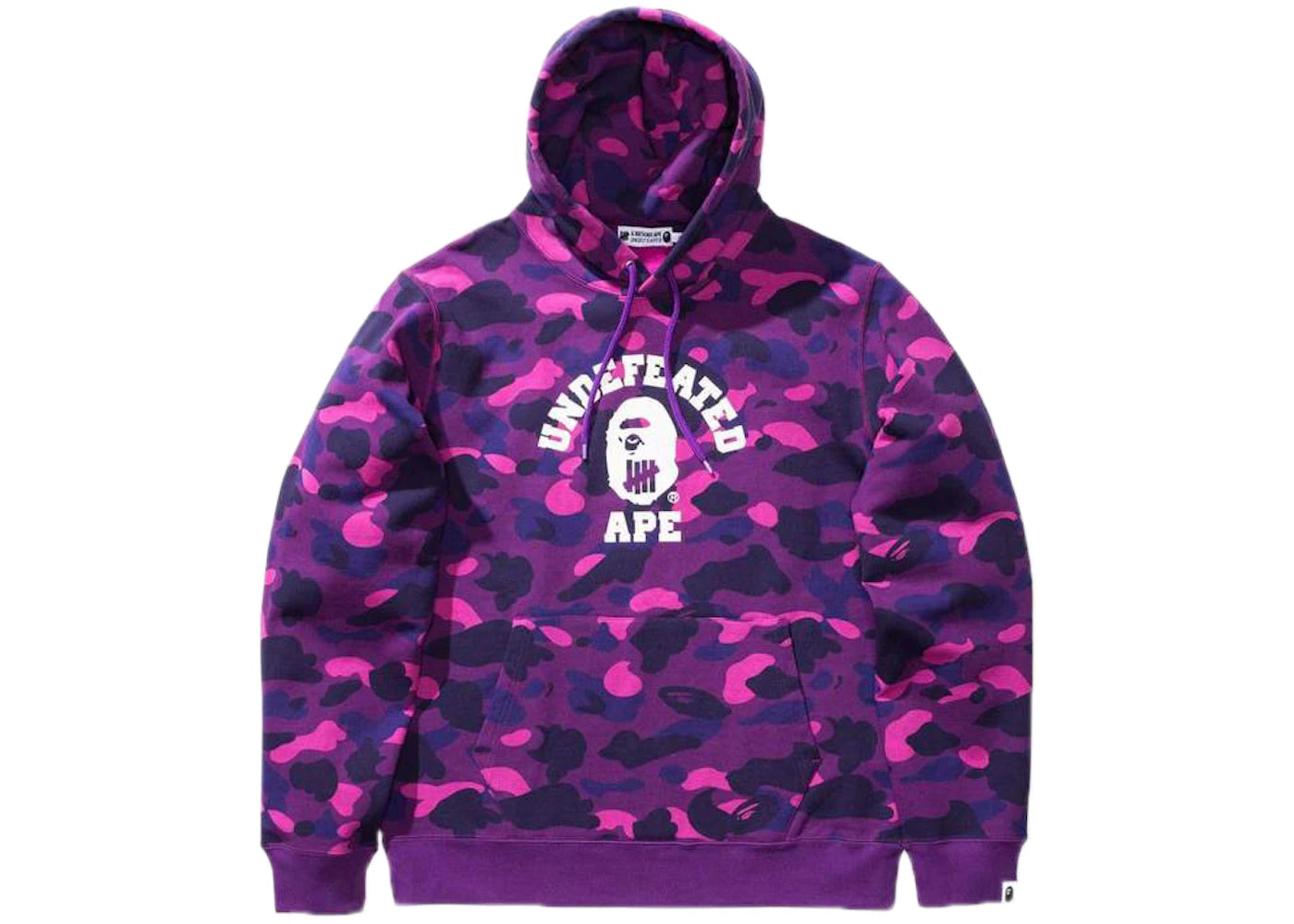 BAPE x Undefeated Color Camo College Pullover Purple