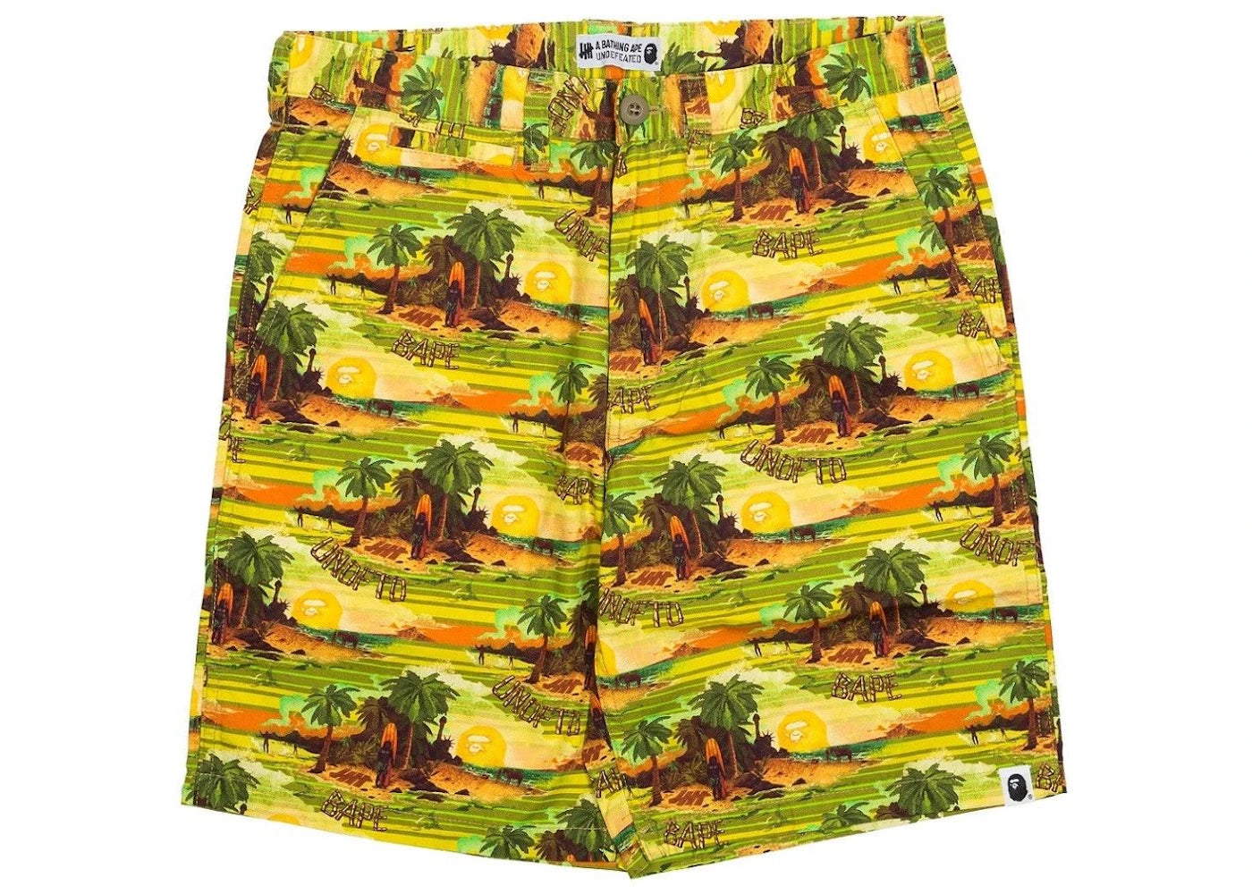 BAPE x Undefeated Island Short Green