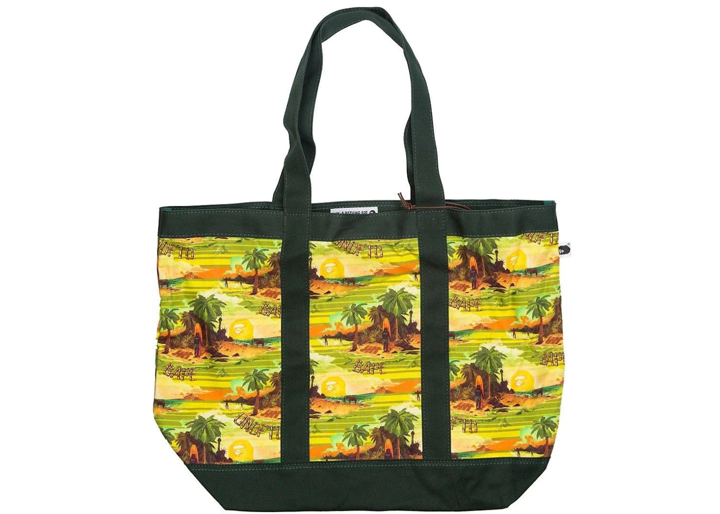 BAPE x Undefeated Island Tote Green