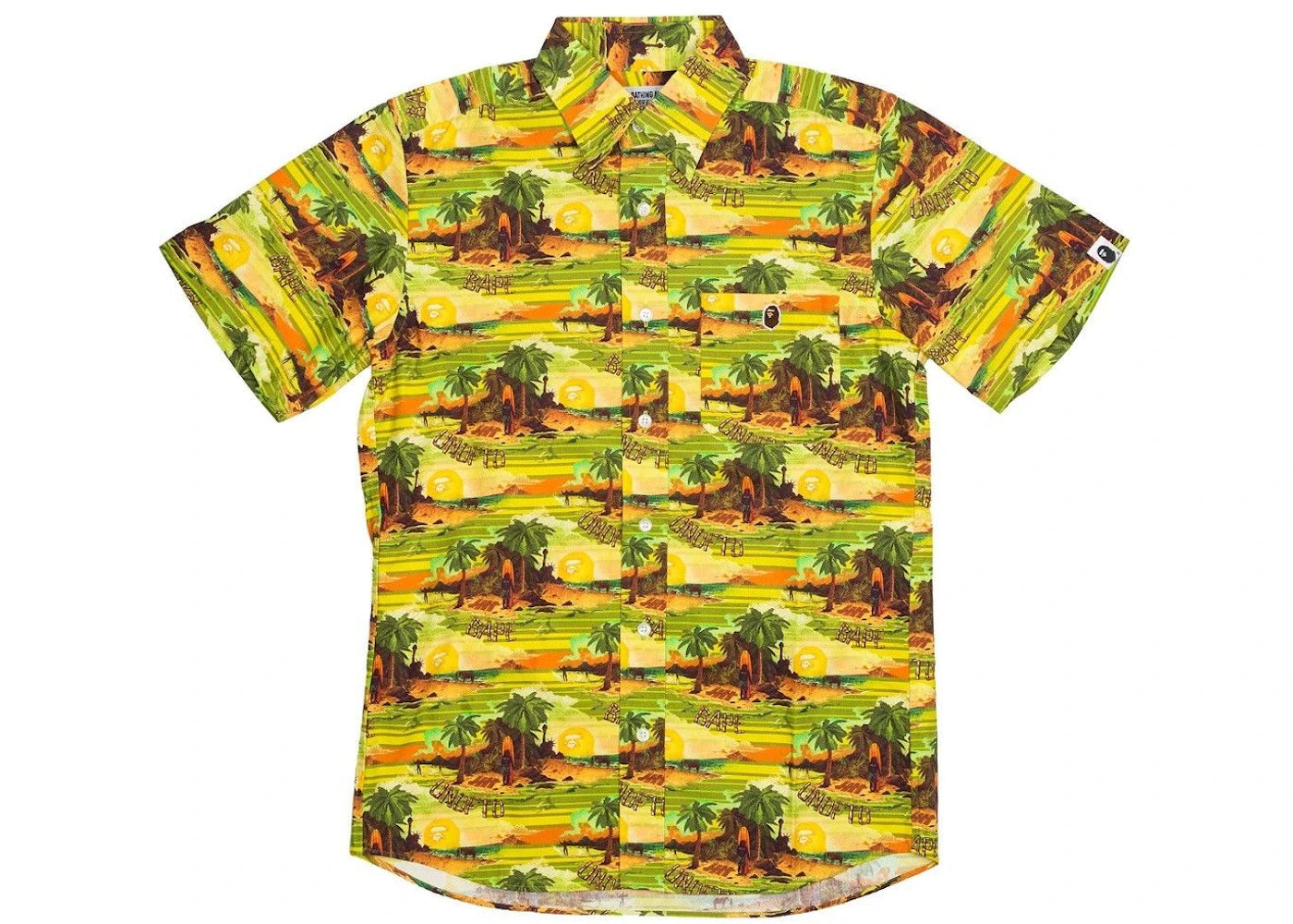 BAPE x Undefeated Island Woven Shirt Green