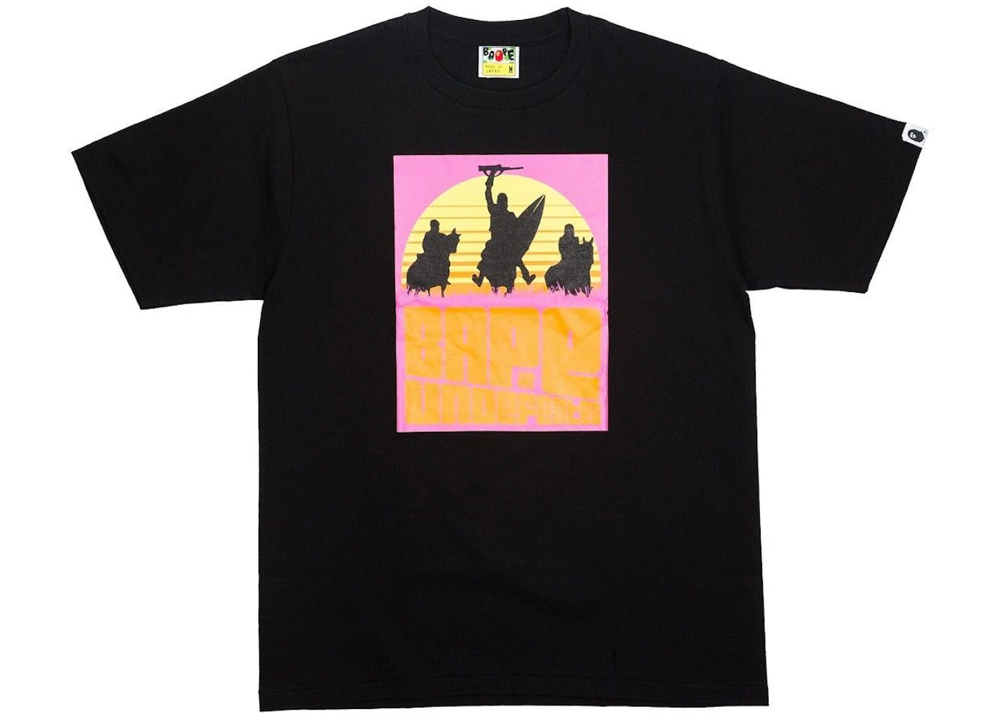BAPE x Undefeated Rising Sun Tee Black