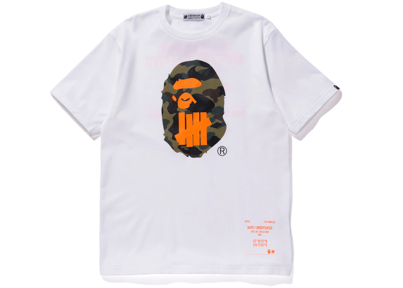 BAPE x Undefeated Sport Is War Ape Head Tee White