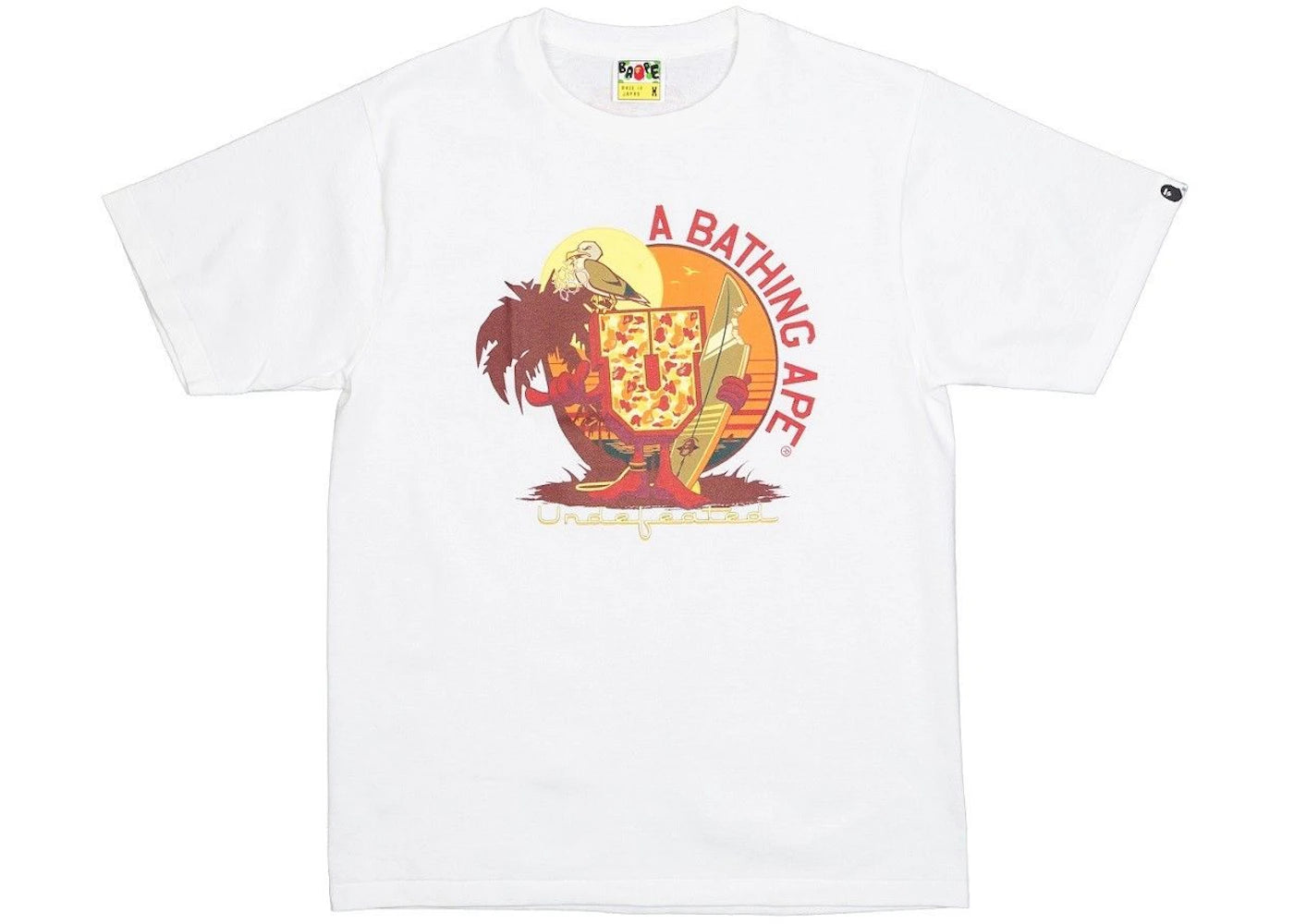 BAPE x Undefeated Surfer Tee White