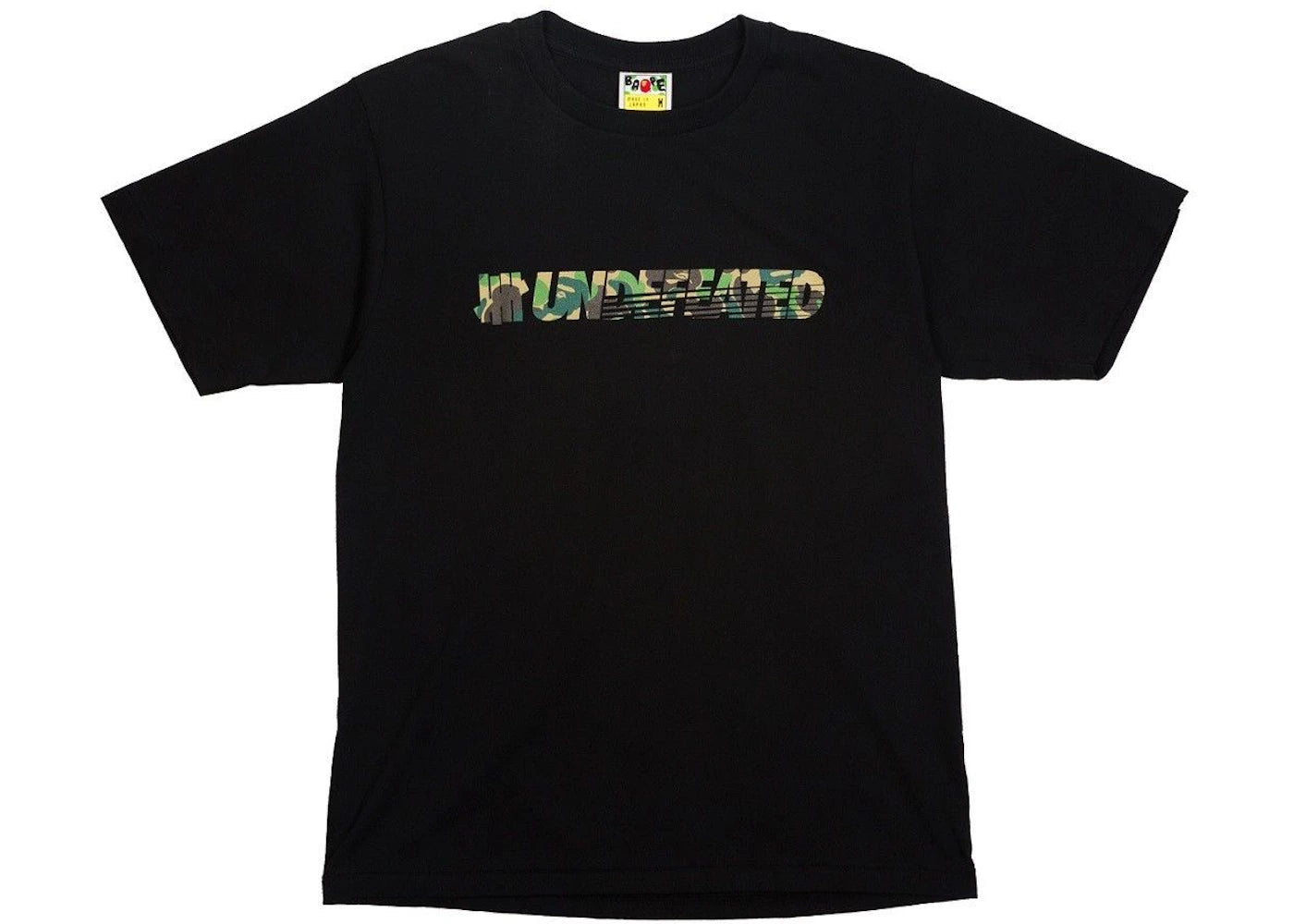 BAPE x Undefeated Unbalance Tee Black/Green Camo