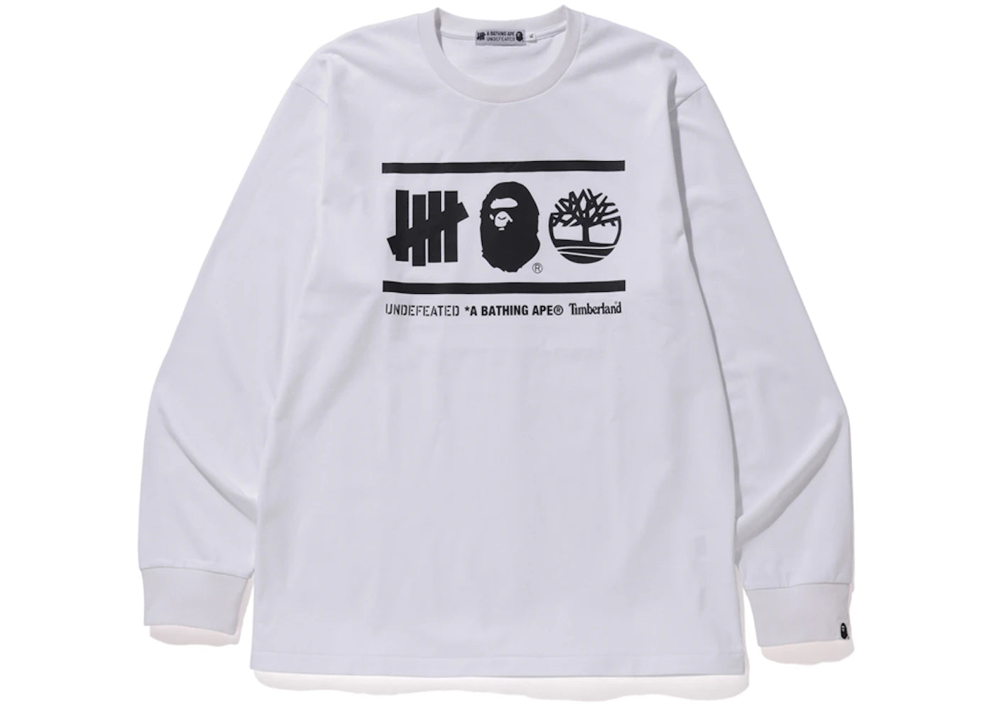 BAPE x Undefeated x Timberland L/S Tee White