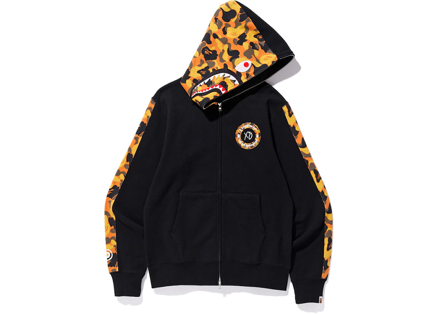 BAPE x XO Shark Zip Up Hoodie Black