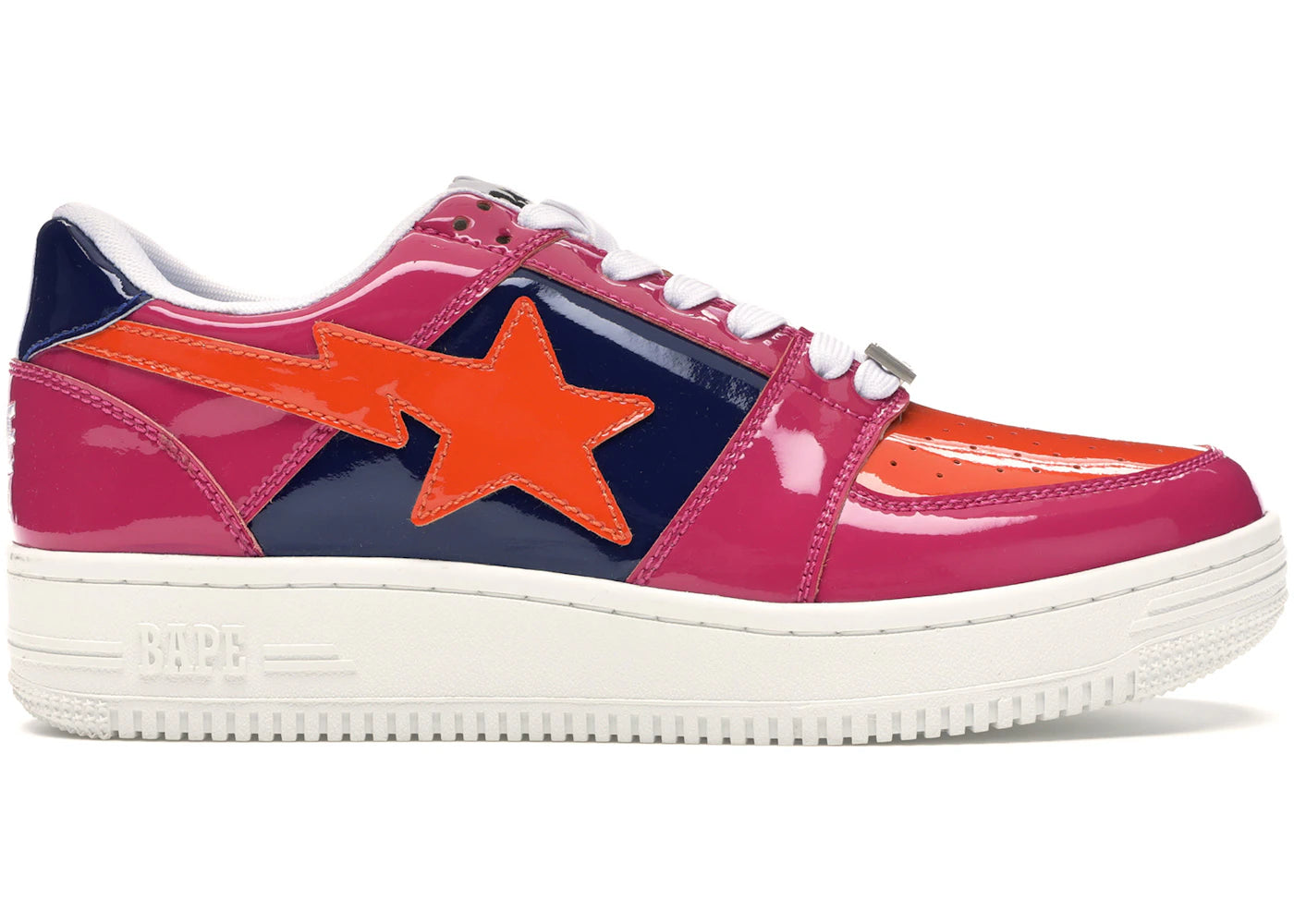 A Bathing Ape Bape Sta Low Color Block Pink Orange Navy