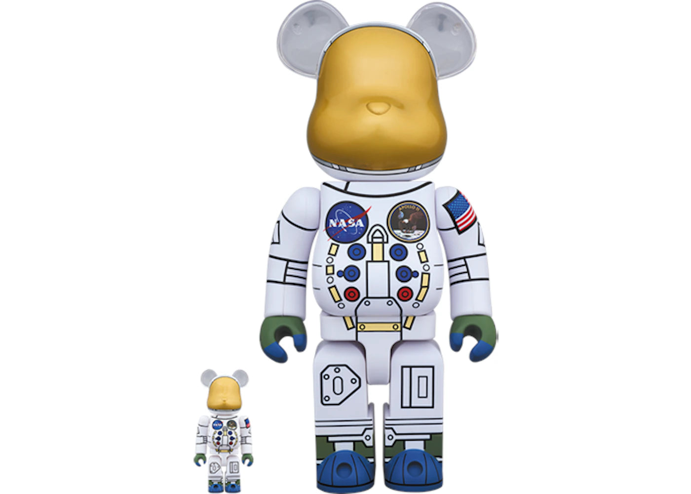 Bearbrick 1969 Astronaut 100% & 400% White