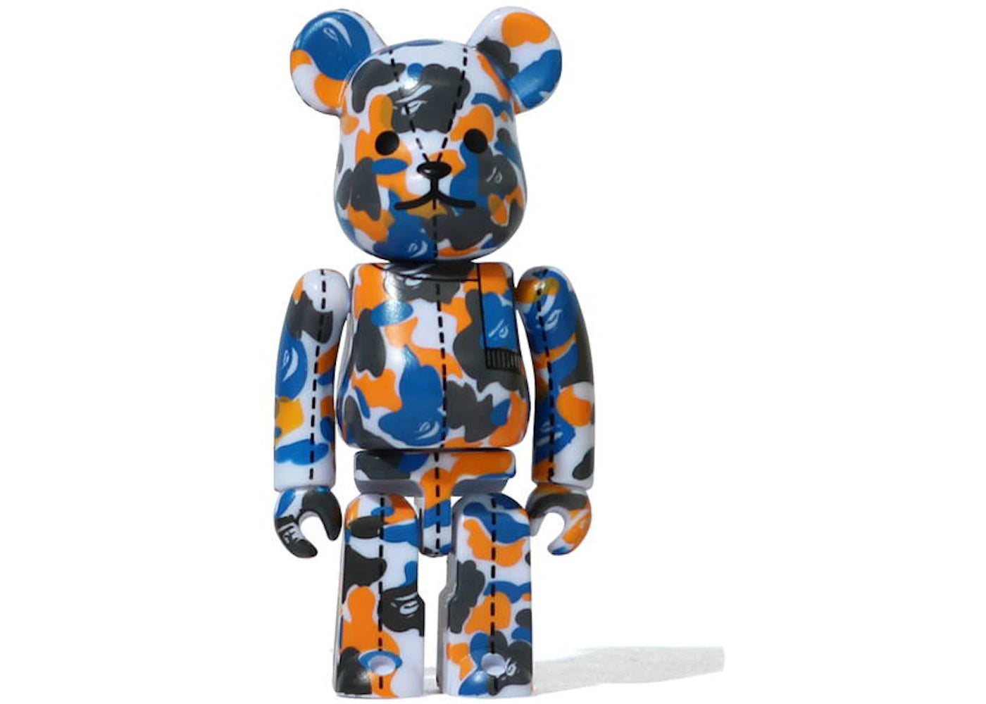 Bearbrick A Bathing Ape 28th Anniversary Camo #1 100% Blue/Orange