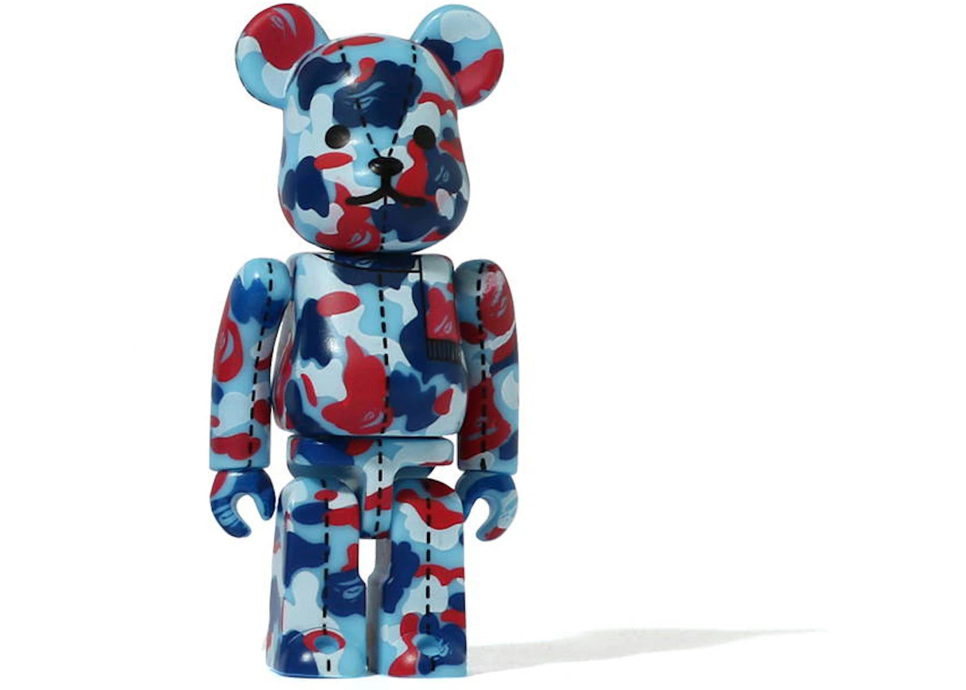 Bearbrick A Bathing Ape 28th Anniversary Camo #1 100% Blue/Red