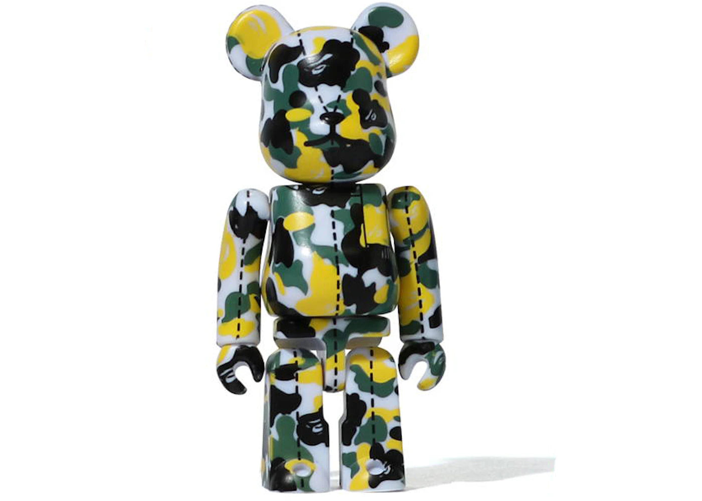 Bearbrick A Bathing Ape 28th Anniversary Camo #1 100% Green/Yellow