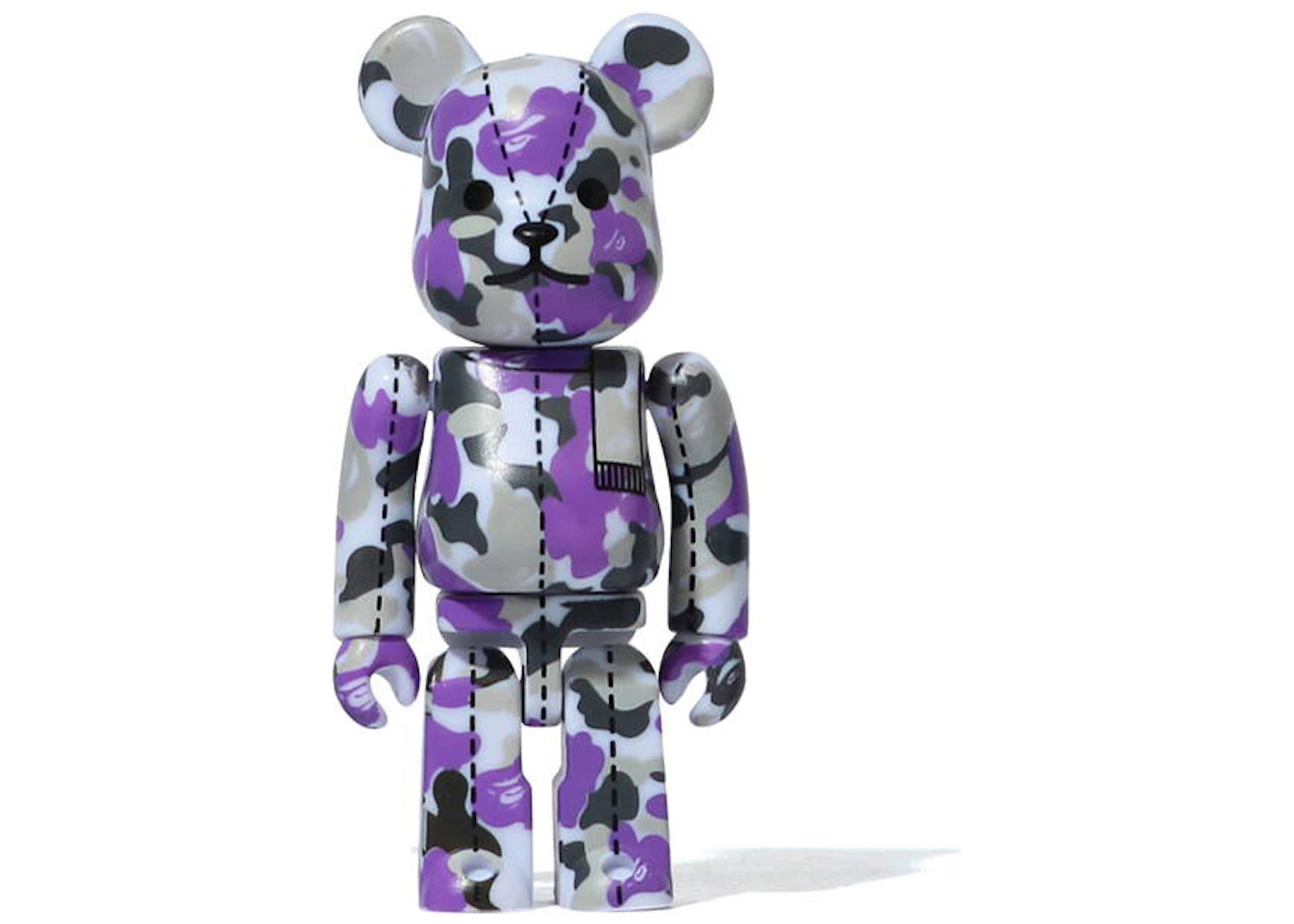 Bearbrick A Bathing Ape 28th Anniversary Camo #1 100% Purple/Grey