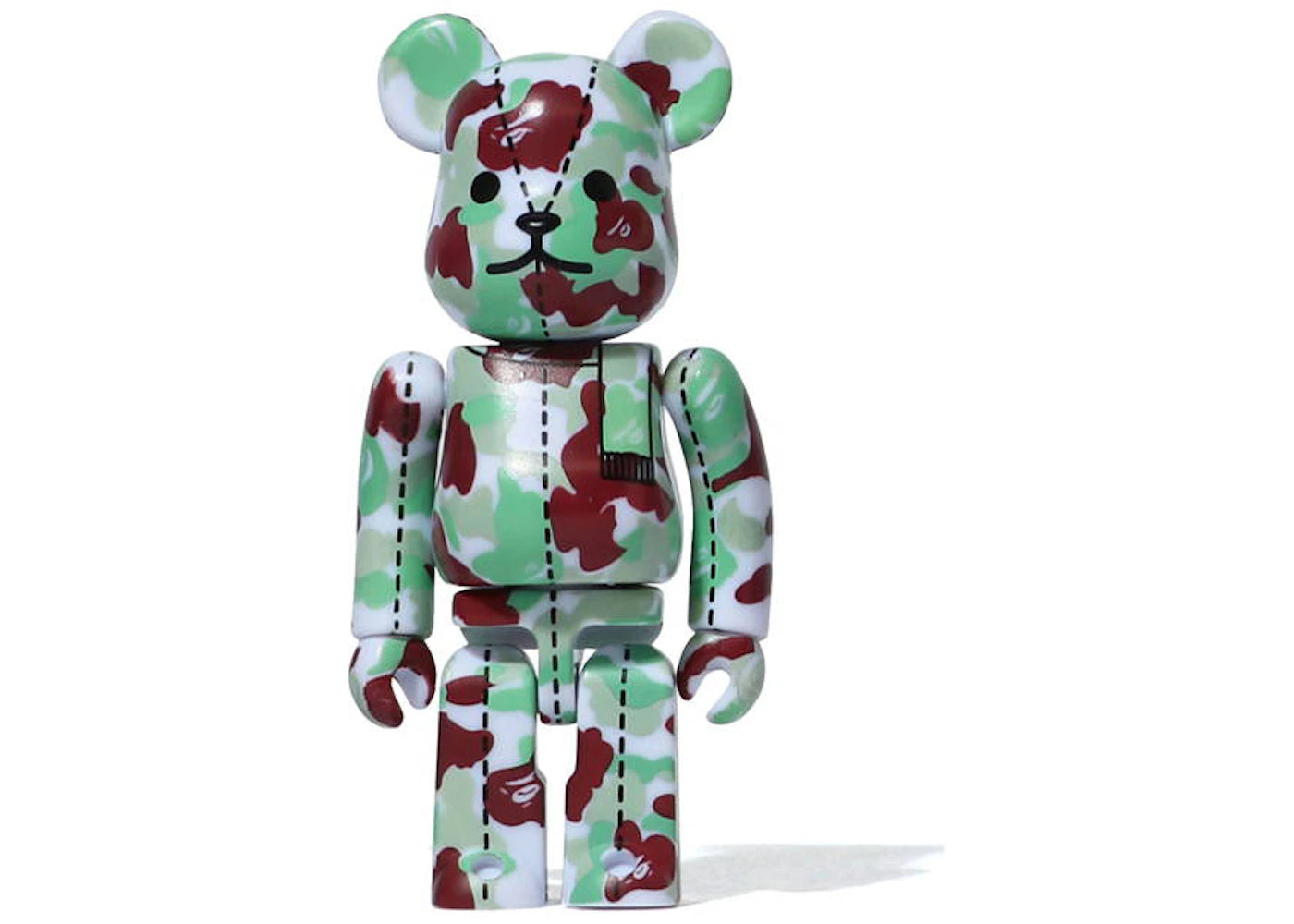 Bearbrick A Bathing Ape 28th Anniversary Camo #1 100% Red/Green