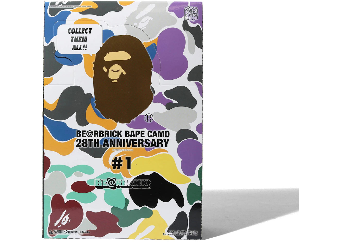 Bearbrick x BAPE 28th Anniversary Camo #1 Sealed Case 100% (24 Blind Boxes)