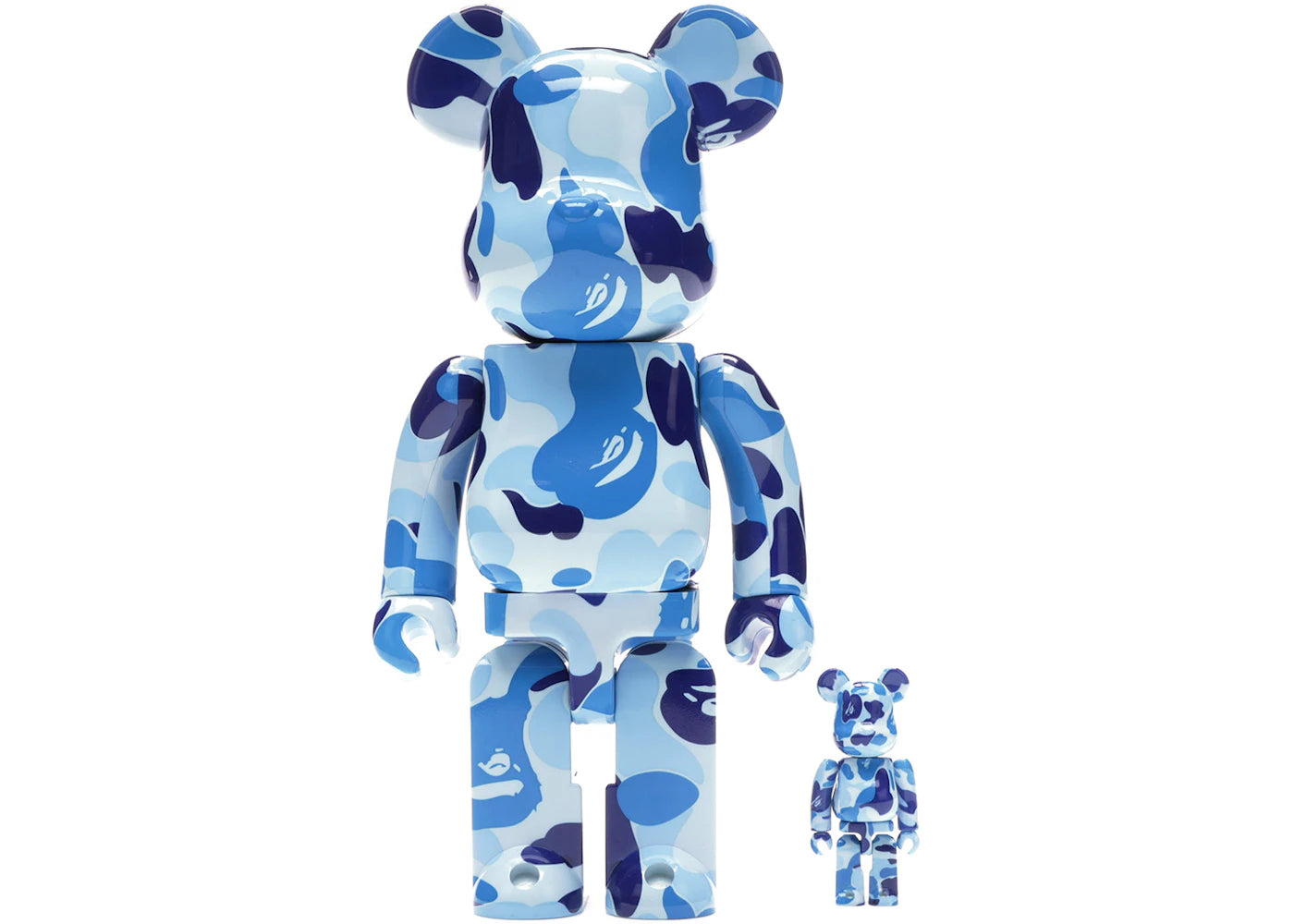 Bearbrick A Bathing Ape ABC Camo 100% & 400% Set Blue