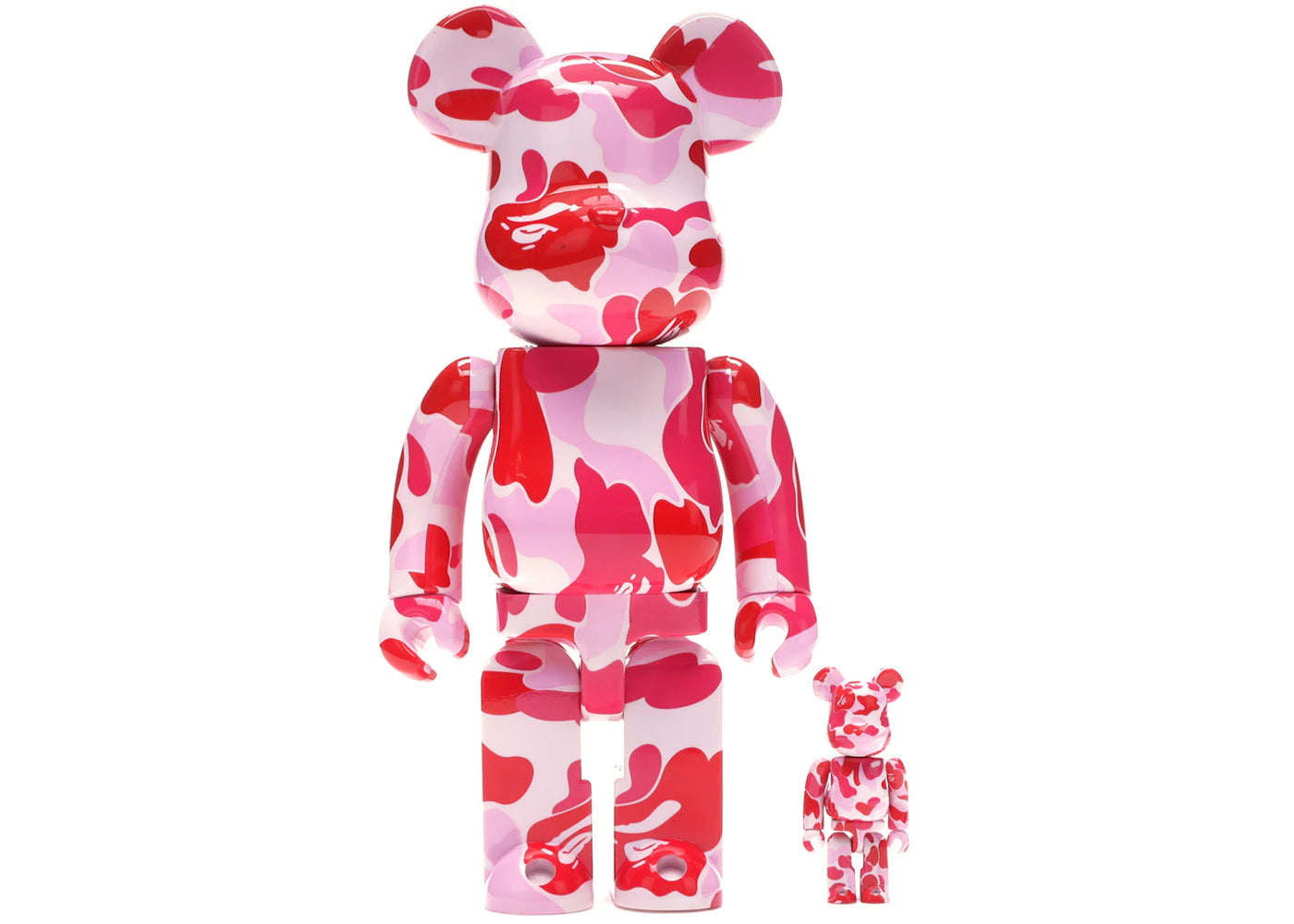 Bearbrick A Bathing Ape ABC Camo 100% & 400% Set Pink