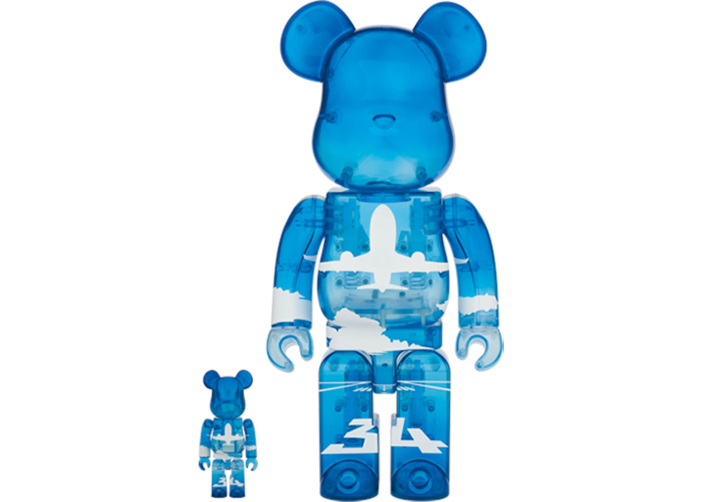 Bearbrick x ANA Original Blue Sky 100% & 400% Set