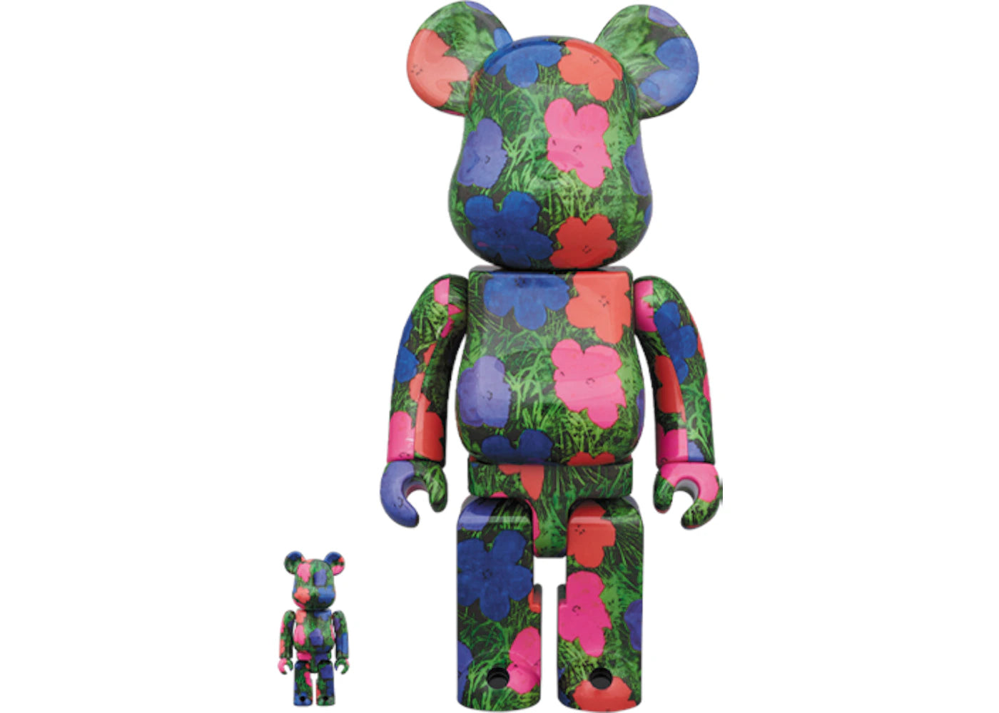 Bearbrick ANDY WARHOL "Flowers" 100% & 400% Set