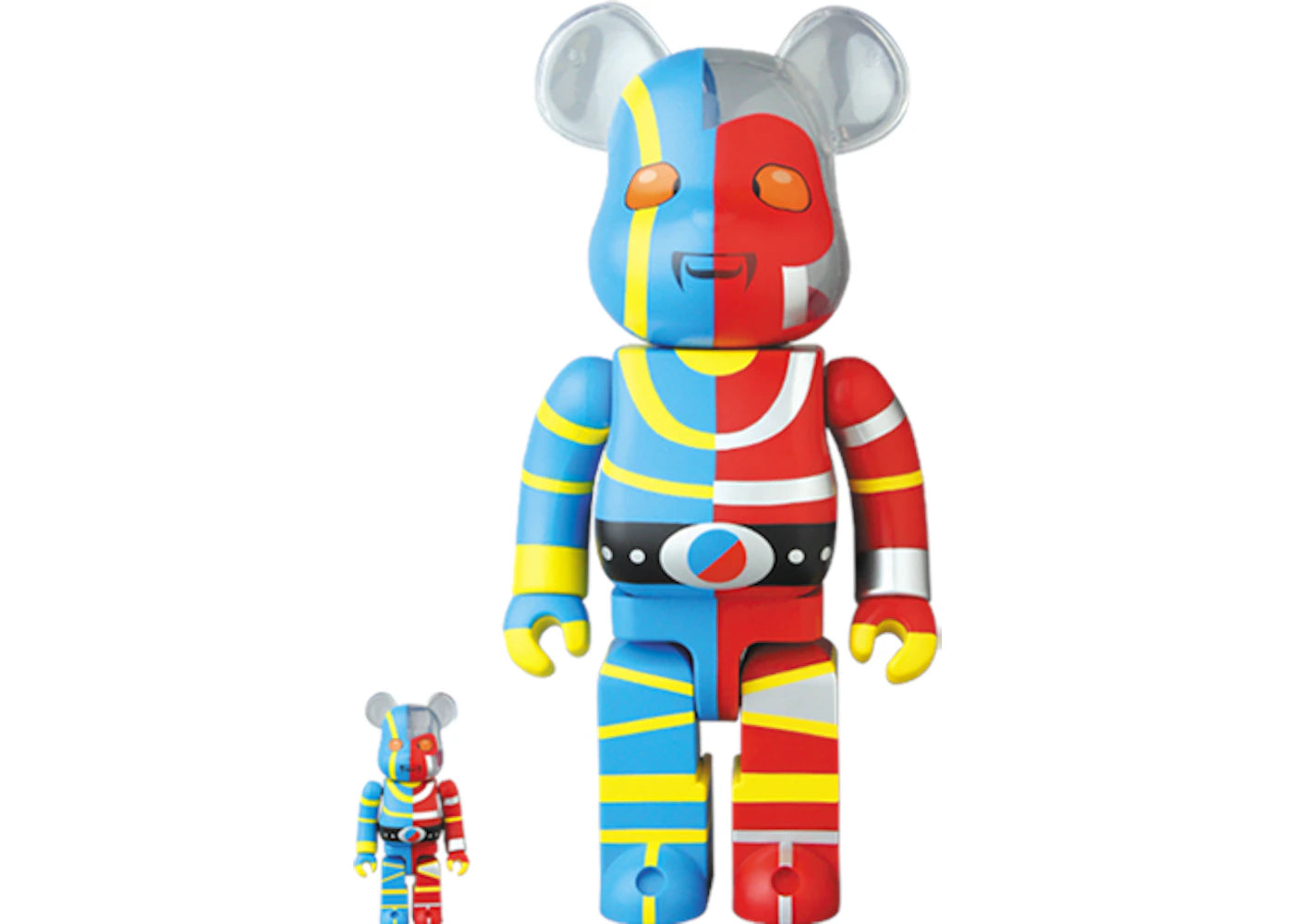 Bearbrick Android Kikaider 100% & 400% Set Red/Blue