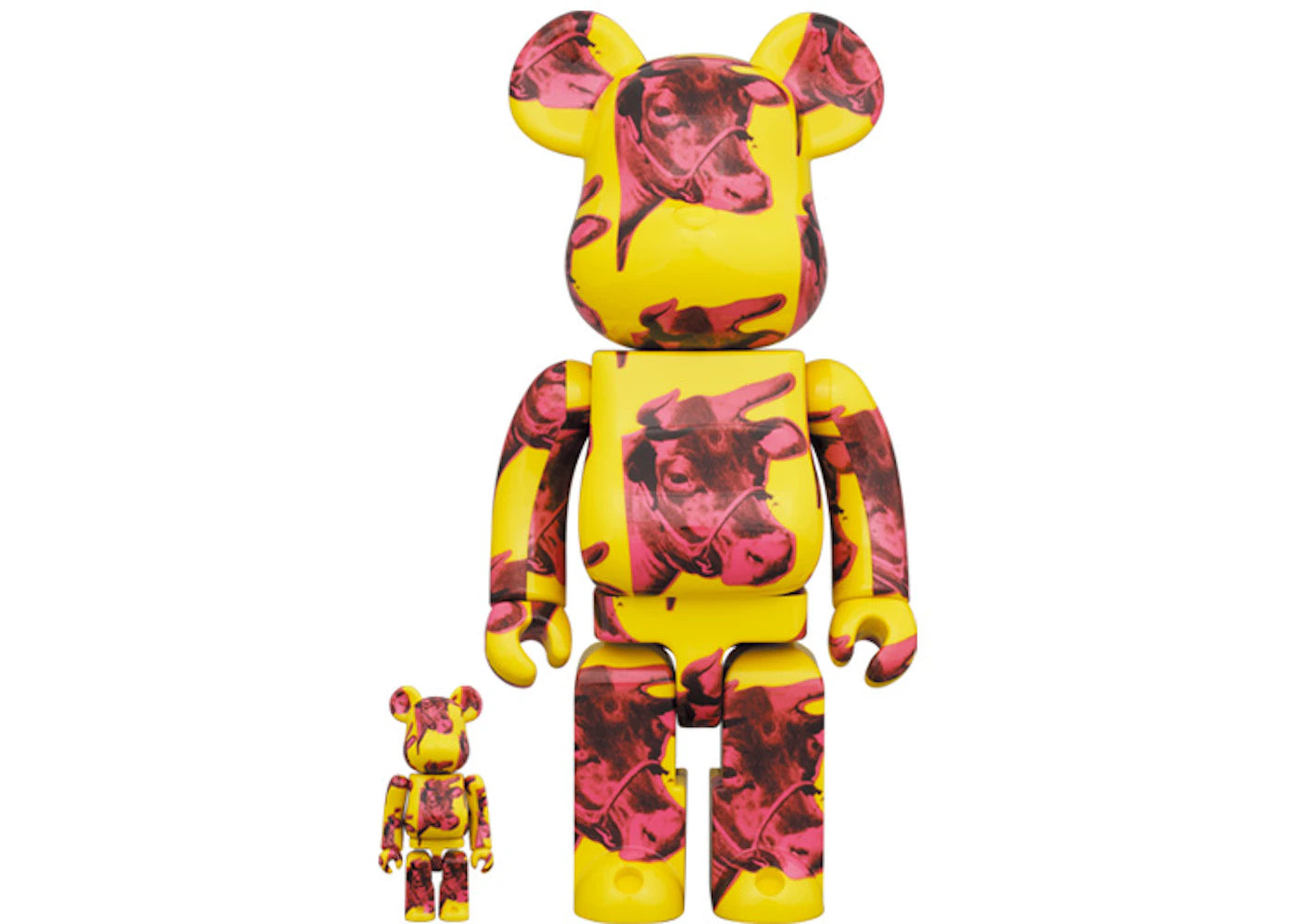 Bearbrick Andy Warhol Cow Wallpaper 100% & 400% Set