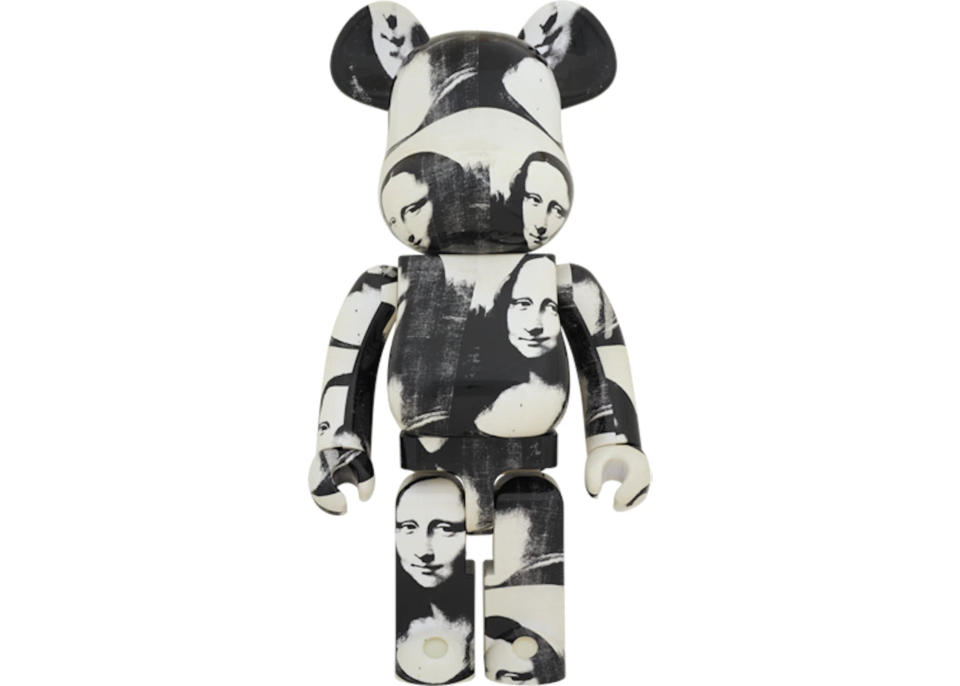 Bearbrick Andy Warhol "Double Mona Lisa" 1000% White/Black