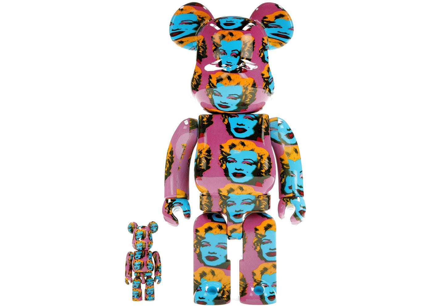 Bearbrick Andy Warhol Marilyn Monroe #2 100% & 400% Set