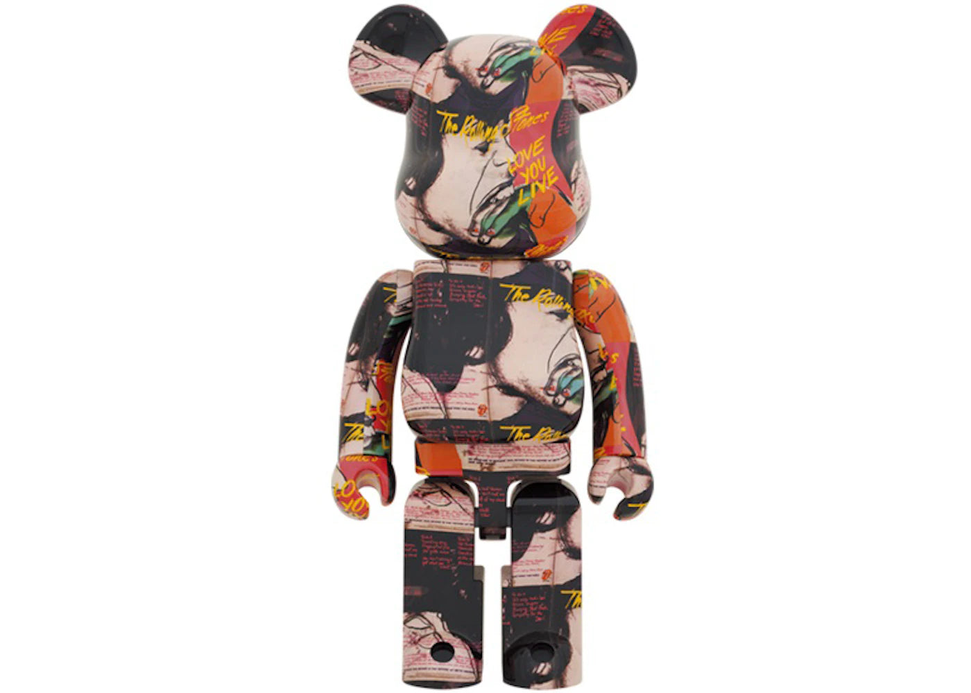 Bearbrick Andy Warhol x The Rolling Stones (Love You Live) 1000%