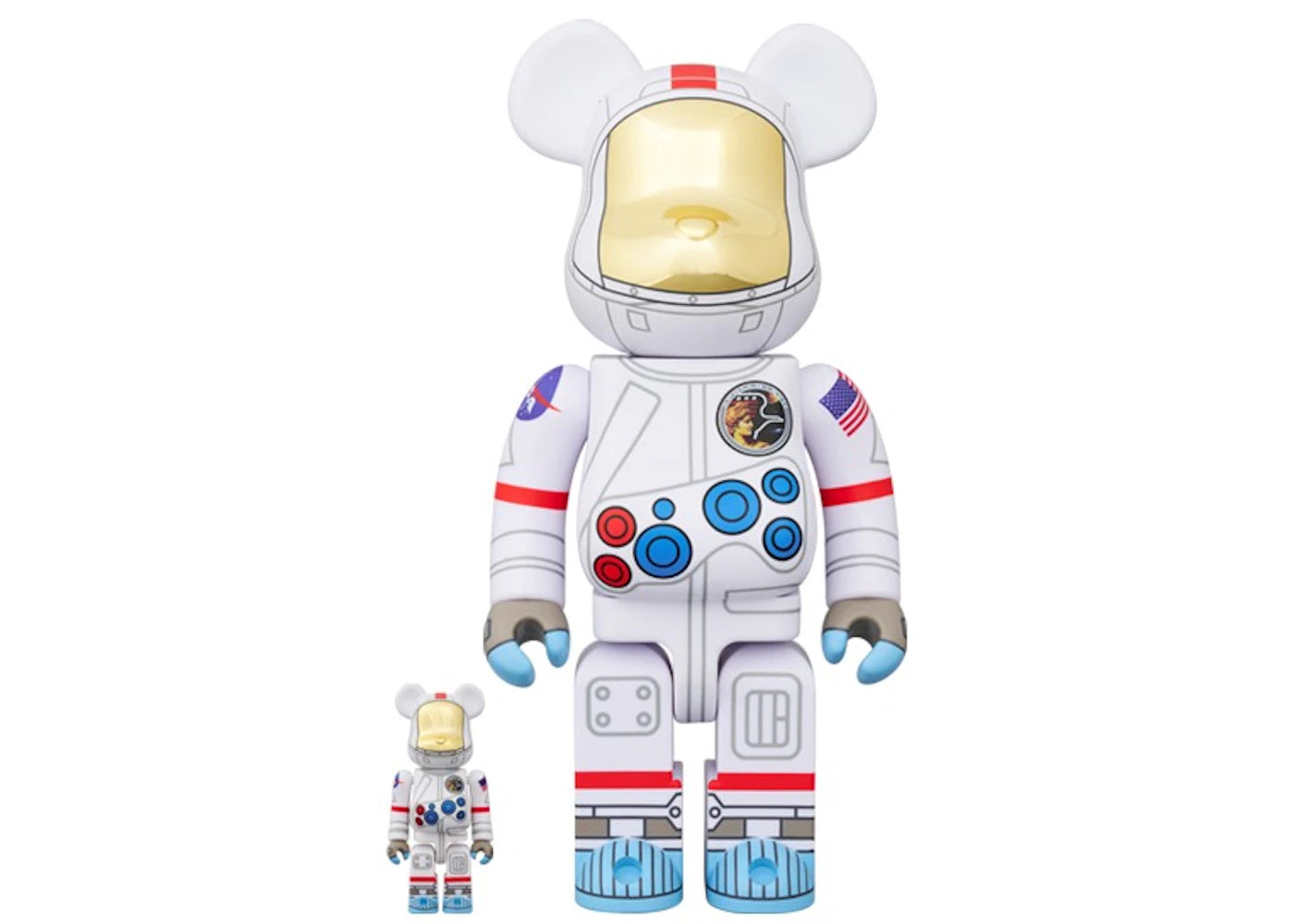 Bearbrick Apollo17 Astronaut 100% & 400% Set