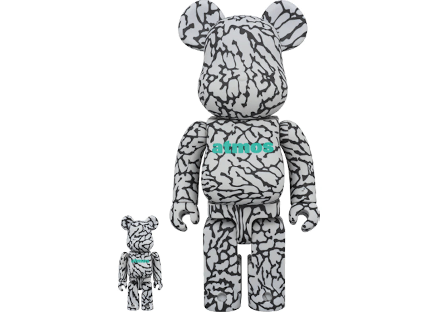 Bearbrick Atmos 100% & 400% Set Grey