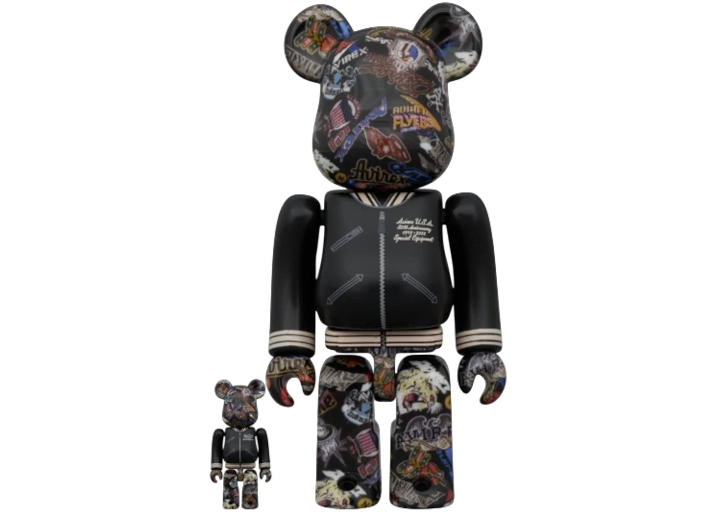 Bearbrick Avirex 50th Varsity 100% & 400% Set