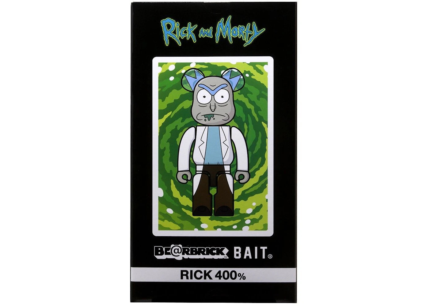 Bearbrick BAIT x Medicom Rick and Morty 400% White