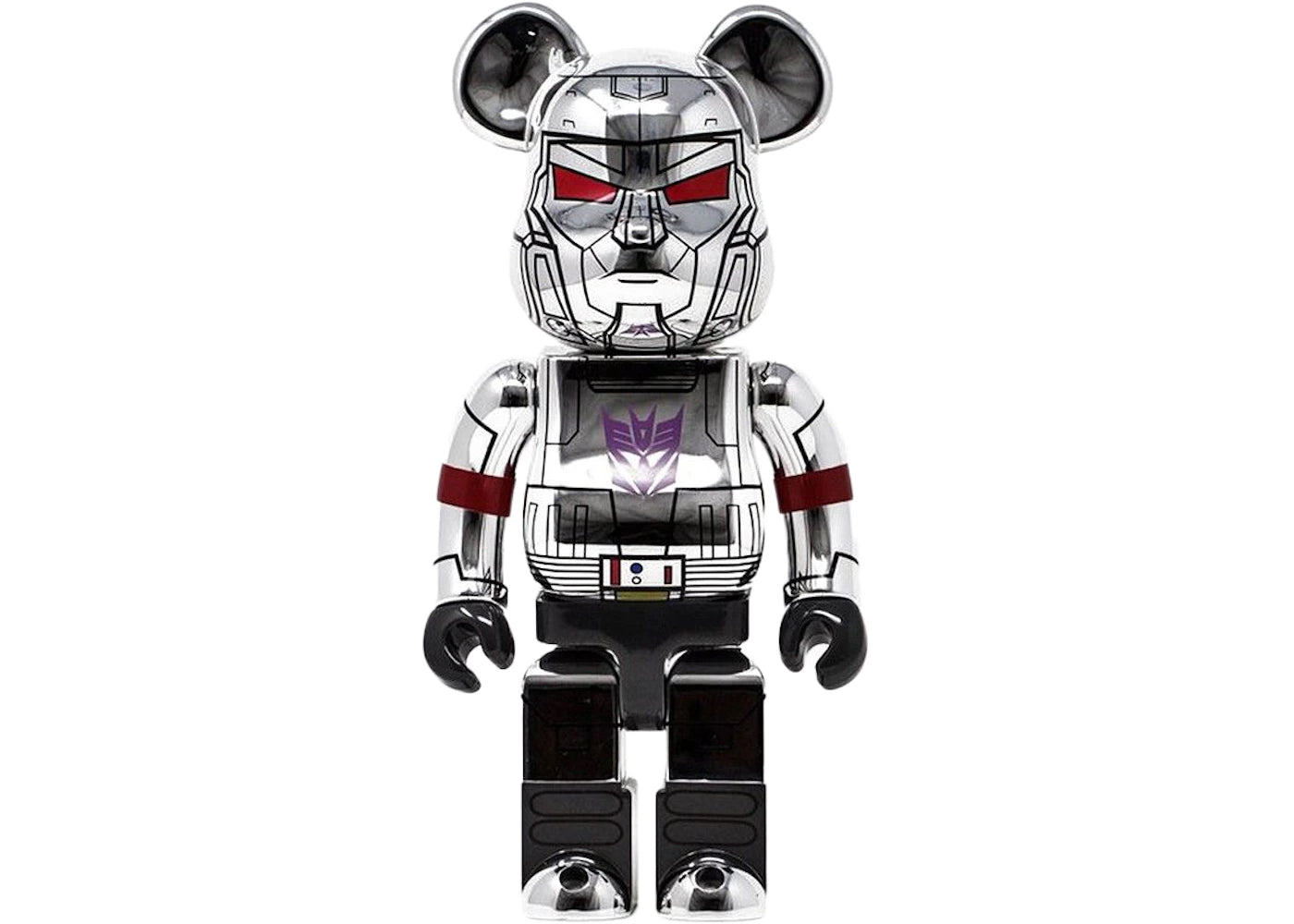 Bearbrick BAIT x Medicom Transformer Megatron 1000% Silver