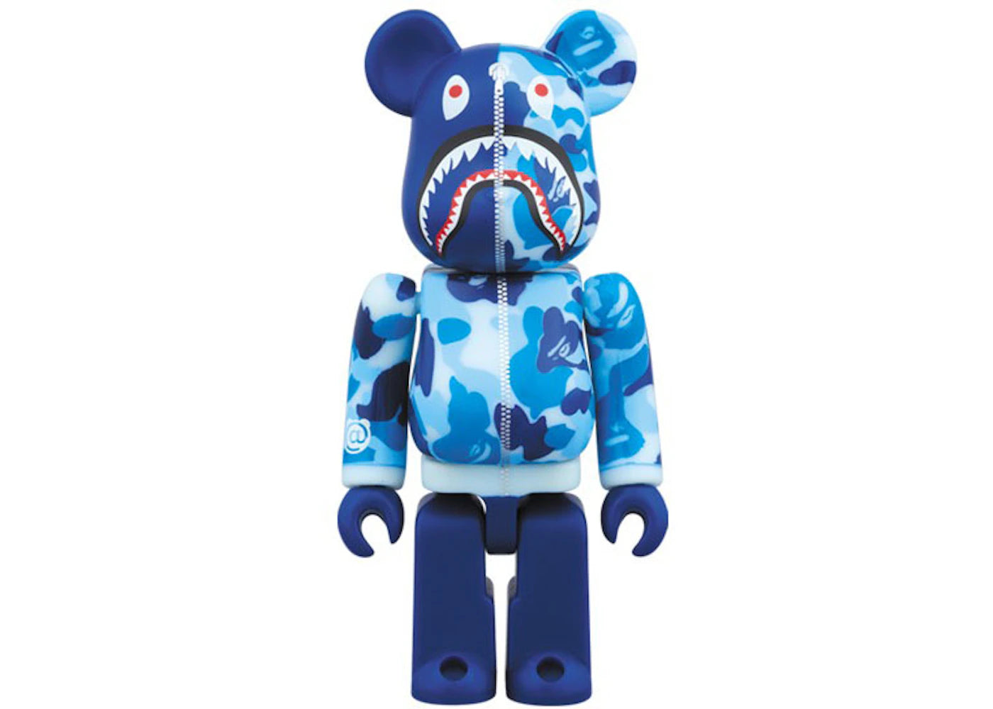 Bearbrick BAPE Camo Shark Hoodie 10th Anniversary 1 Blue