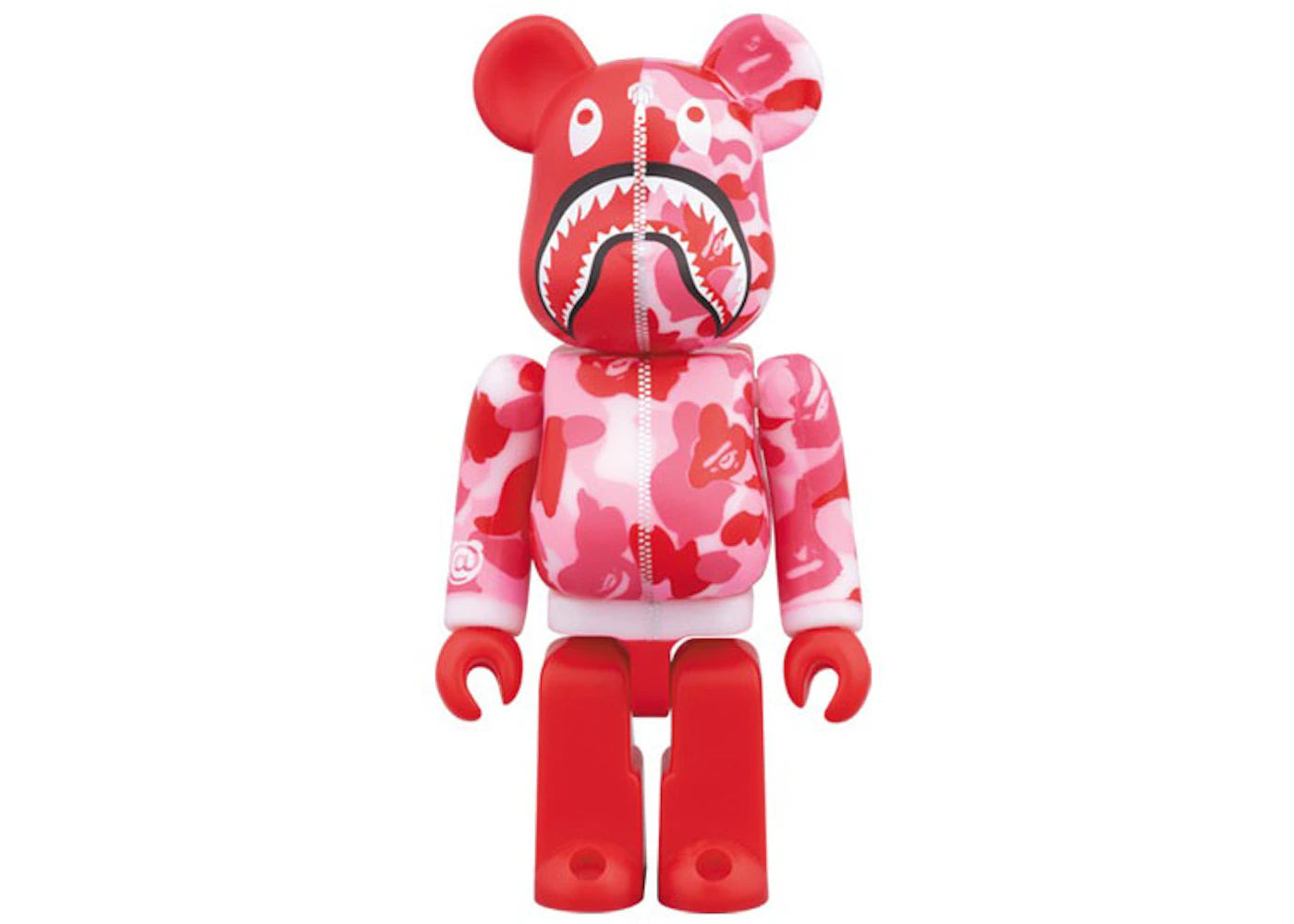 Bearbrick BAPE Camo Shark Hoodie 10th Anniversary 1 Red