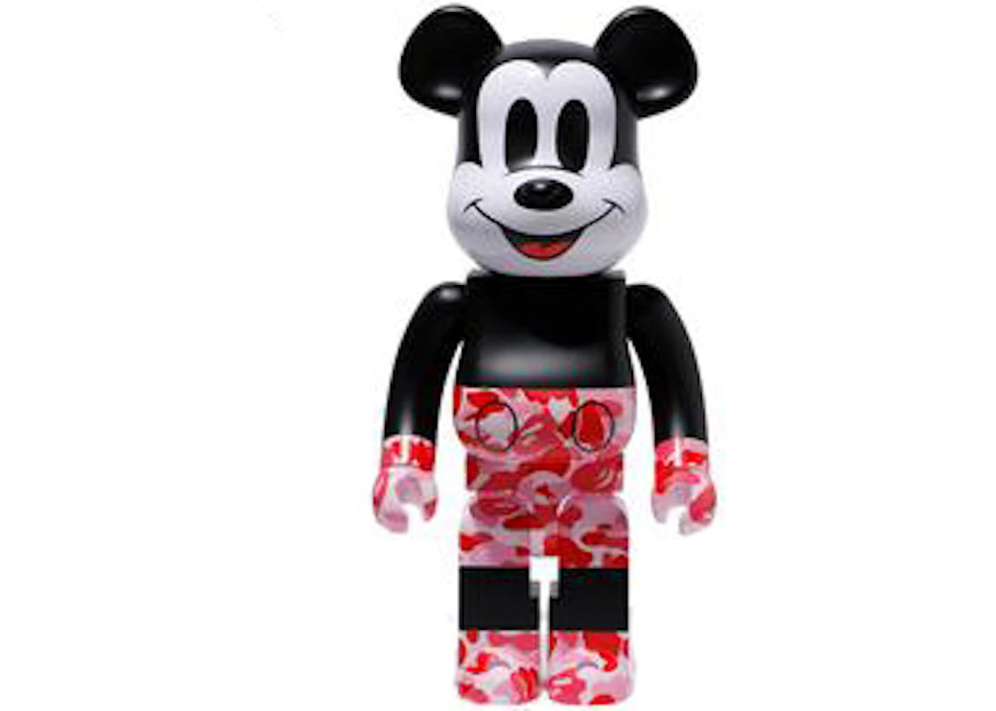 Bearbrick BAPE Mickey Mouse 1000% Black/Red Camo