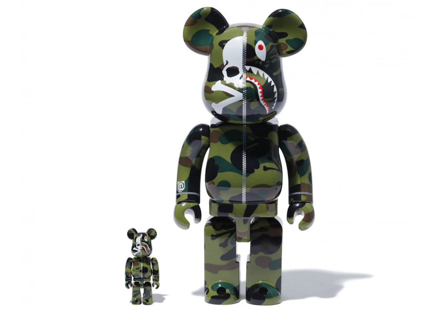 Bearbrick BAPE x Mastermind 100% & 400% Set Green Camo