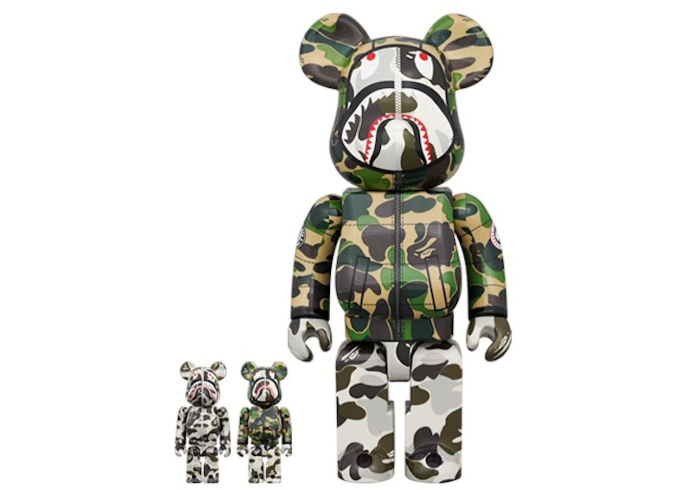 Bearbrick BAPE(R) x Canada Goose Shark 100% & 400% Set