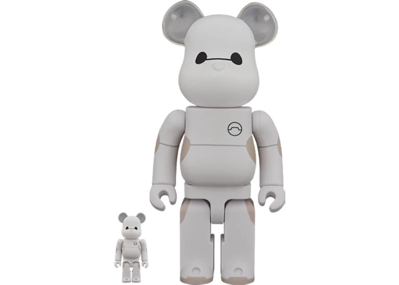 Bearbrick BAYMAX 100% & 400% Set Gray