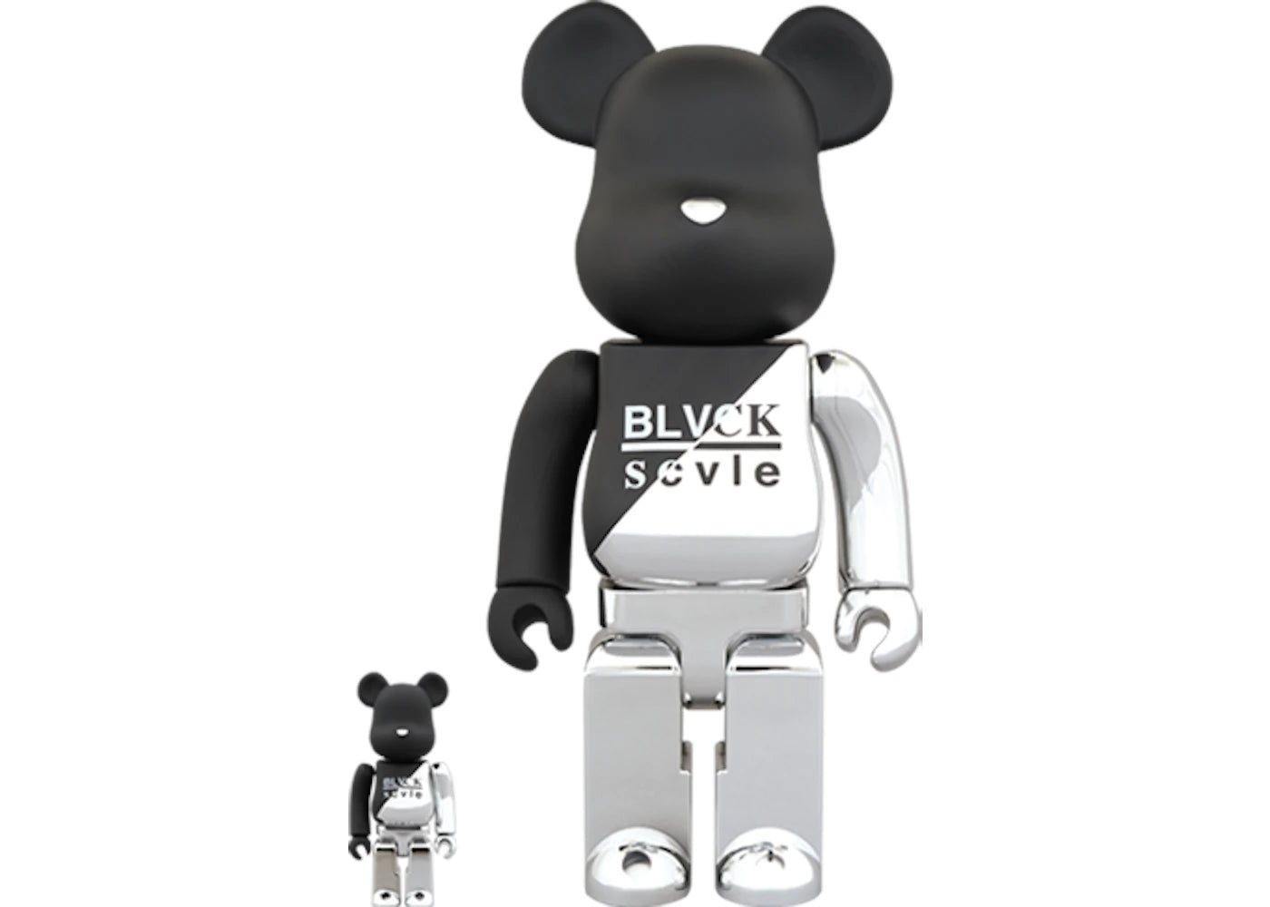 Bearbrick BLVCK SCALE x CLS 100% & 400% Set Silver/Black